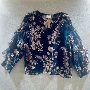J. Crew Collection Silk Jacquard Blouse